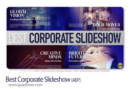 پروژه افترافکت اسلایدشو تجاری و شرکتی حرفه ای Best Corporate Slideshow