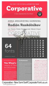 فونت انگلیسی مدرن Corporative - New Semi Serif Corporate Font Family فونت انگلیسی مدرن Corporative - New Semi Serif Corporate Font Family