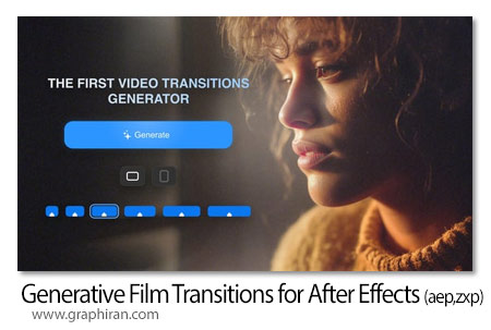 پروژه و افزونه افترافکت ساخت ترانزیشن های سینمایی Generative Film Transitions