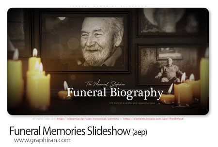 پروژه افترافکت اسلایدشو ترحیم و گرامیداشت مرحوم Funeral Memories Slideshow