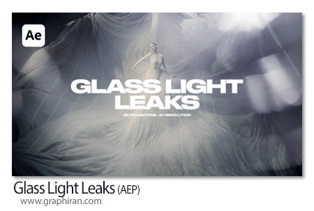 افکت های انتشار نور شیشه ای برای افترافکت Glass Light Leaks For After Effects