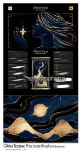 دانلود براش های پروکریت تکسچر اکلیل Glitter Texture Procreate Brushes دانلود براش های پروکریت تکسچر اکلیل Glitter Texture Procreate Brushes