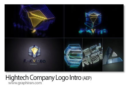 پروژه افترافکت اینترو لوگو شرکت هایتک Hightech Company Logo Intro