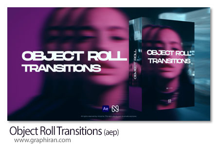 پروژه افترافکت ساخت ترانزیشن های حرکت اشیاء دلخواه Object Roll Transitions