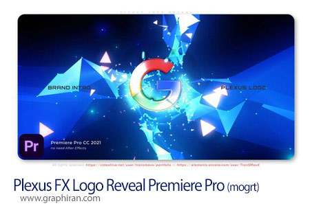 پروژه پریمیر لوگوموشن با افکت شکل های هندسی Plexus FX Logo Reveal Premiere Pro