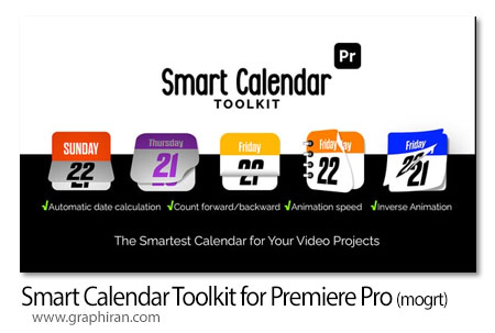 پروژه پریمیر کیت هوشمند ساخت تقویم Smart Calendar Toolkit for Premiere Pro