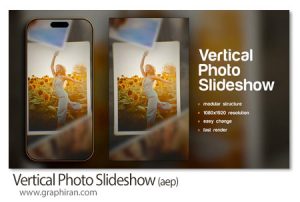 پروژه افترافکت اسلایدشو عکس عمودی Vertical Photo Slideshow پروژه افترافکت اسلایدشو عکس عمودی Vertical Photo Slideshow