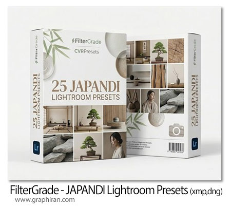 پریست های لایت روم رنگ های ژاپنی FilterGrade JAPANDI Lightroom Presets