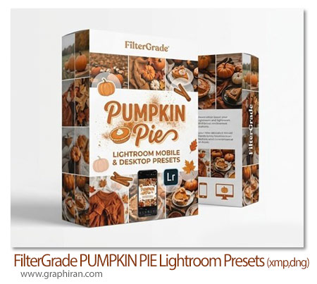 پریست های لایت روم رنگ های کدویی FilterGrade PUMPKIN PIE Lightroom Presets