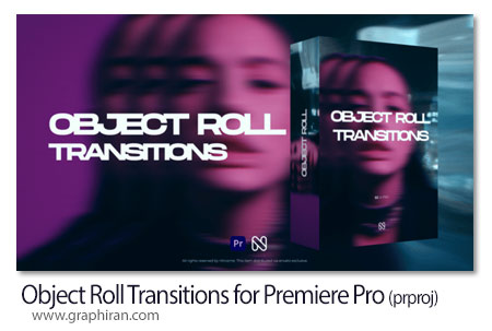 پروژه پریمیر ساخت ترانزیشن های حرکت اشیاء دلخواه Object Roll Transitions for Premiere Pro