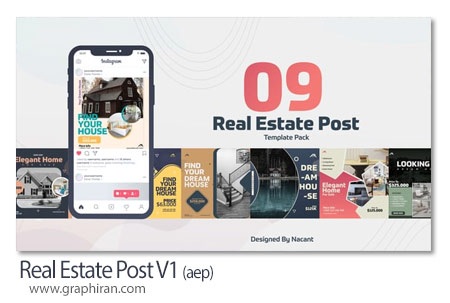 پروژه افترافکت پست اینستاگرام مشاور املاک Real Estate Post V1