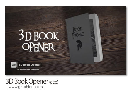 پروژه افترافکت اوپنر کتاب 3 بعدی 3D Book Opener
