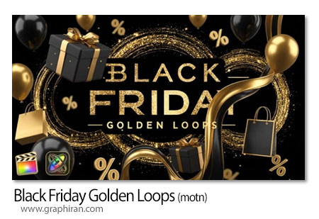پروژه فاینال کات و اپل موشن بلک فرایدی Black Friday Golden Loops
