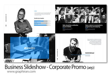 پروژه افترافکت پرومو تجاری ساده و شیک Business Slideshow - Corporate Promo - Clean Opener