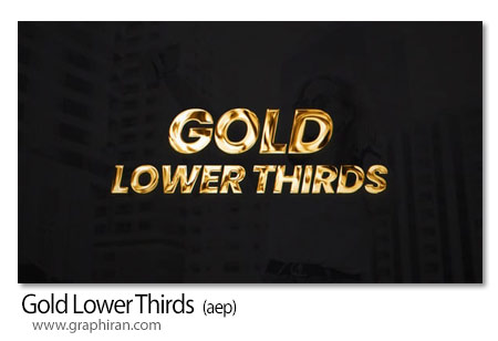 پروژه افترافکت زیرنویس های طلایی Gold Lower Thirds