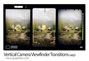 پروژه افترافکت ترانزیشن عمودی دید دوربین Vertical Camera Viewfinder Transitions پروژه افترافکت ترانزیشن عمودی دید دوربین Vertical Camera Viewfinder Transitions