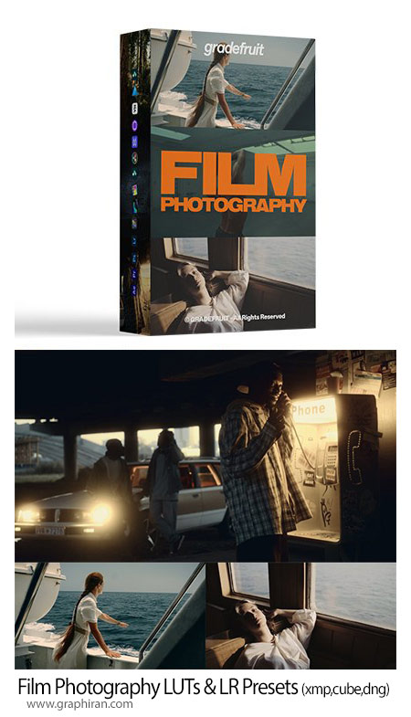پک پریست و LUT عکاسی سینمایی GradeFruit - Film Photography LUTs & LR Presets