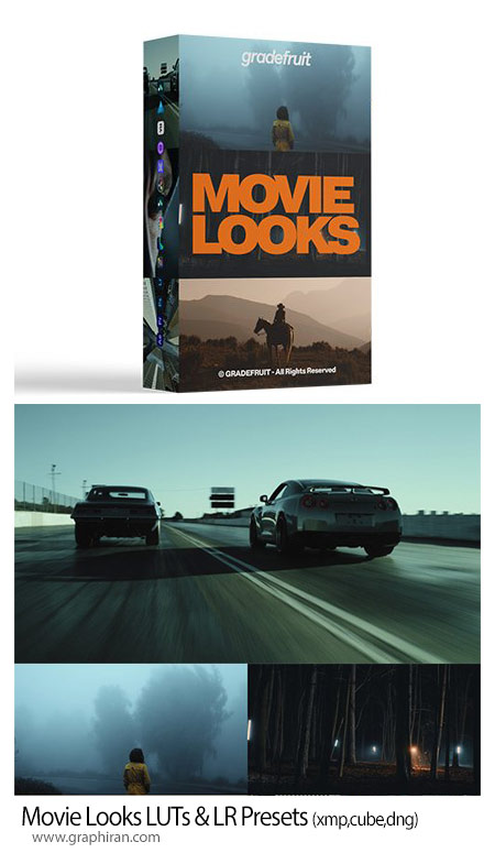 پک پریست و LUT فیلم سینمایی GradeFruit - Movie Looks LUTs & LR Presets