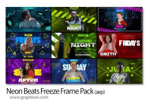 پروژه افترافکت پک فریز فریم نئون Neon Beats Freeze Frame Pack پروژه افترافکت پک فریز فریم نئون Neon Beats Freeze Frame Pack