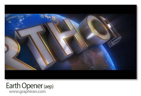 پروژه افترافکت اوپنر تایتل سینمایی و کره زمین Earth Opener