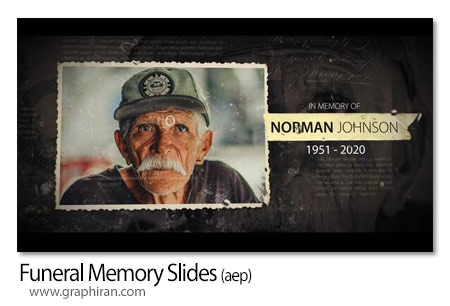 پروژه افترافکت اسلایدشو ترحیم Funeral Memory Slides