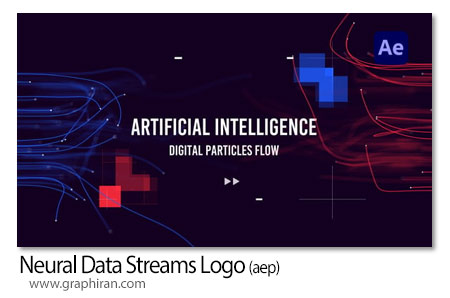 پروژه افترافکت لوگوموشن داده ها و شبکه دیجیتال Neural Data Streams Logo