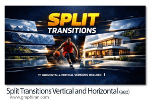 ترانزیشن های افترافکت تقسیم شونده افقی و عمودی Split Transitions Vertical and Horizontal ترانزیشن های افترافکت تقسیم شونده افقی و عمودی Split Transitions Vertical and Horizontal
