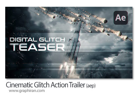 پروژه افترافکت تریلر اکشن سینمایی گلیچ Cinematic Glitch Action Trailer
