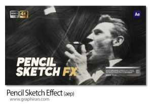 پروژه افترافکت تبدیل فوتیج به طراحی با مداد Pencil Sketch Effect پروژه افترافکت تبدیل فوتیج به طراحی با مداد Pencil Sketch Effect
