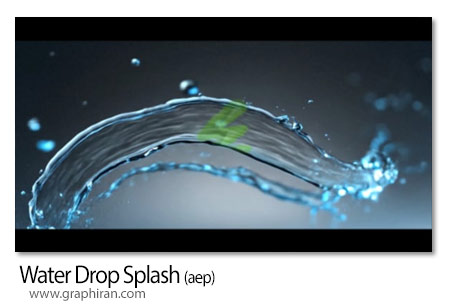پروژه افترافکت لوگوموشن با پاشیدن آب Water Drop Splash