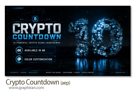 پروژه افترافکت شمارش معکوس کریپتو Crypto Countdown