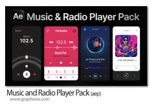 پروژه افترافکت پک پلیر موزیک و رادیو Music and Radio Player Pack پروژه افترافکت پک پلیر موزیک و رادیو Music and Radio Player Pack