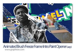 پروژه افترافکت اینترو فریز فریم با افکت براش Animated Brush Freeze Frame Intro Creative Paint Opener پروژه افترافکت اینترو فریز فریم با افکت براش Animated Brush Freeze Frame Intro Creative Paint Opener