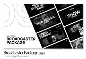 پروژه افترافکت پک پخش زنده Broadcaster Package پروژه افترافکت پک پخش زنده Broadcaster Package