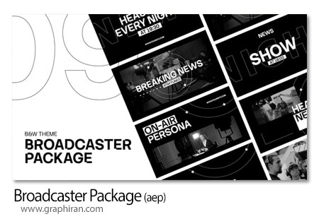 پروژه افترافکت پک پخش زنده Broadcaster Package