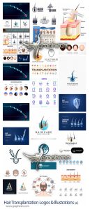 دانلود مجموعه لوگو و تصاویر وکتور کاشت مو Hair Transplantation Logos & Illustrations دانلود مجموعه لوگو و تصاویر وکتور کاشت مو Hair Transplantation Logos & Illustrations