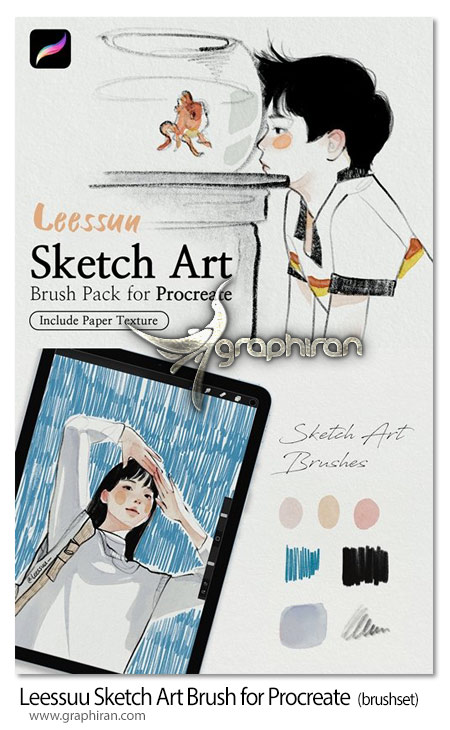 براش پروکریت طراحی اسکچ Leessuu Sketch Art Brush