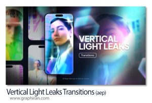ترانزیشن های افترافکت نشت نور عمودی Vertical Light Leak Transitions ترانزیشن های افترافکت نشت نور عمودی Vertical Light Leak Transitions