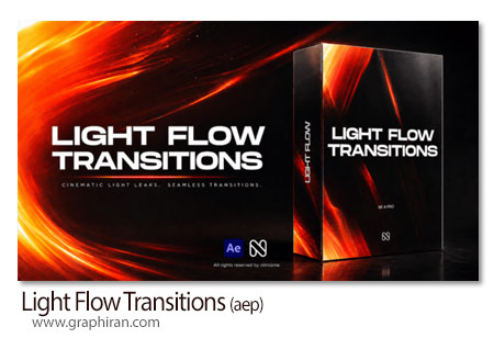 دانلود ترانزیشن های افترافکت جریان نور Light Flow Transitions
