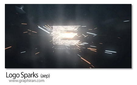 پروژه افترافکت لوگوموشن با افکت جرقه و ذرات Logo Sparks
