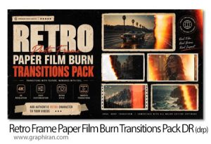 ترانزیشن های داوینچی ریزالو سوختن فیلم و کاغذ قدیمی Retro Photo Frame Paper Film Burn Transitions Pack DaVinci Resolve ترانزیشن های داوینچی ریزالو سوختن فیلم و کاغذ قدیمی Retro Photo Frame Paper Film Burn Transitions Pack DaVinci Resolve