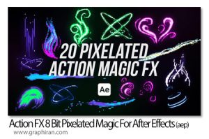 دانلود اکشن افکت های جادویی پیکسلی برای افترافکت Action FX 8 Bit Pixelated Magic دانلود اکشن افکت های جادویی پیکسلی برای افترافکت Action FX 8 Bit Pixelated Magic