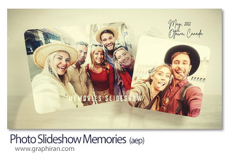 پروژه افترافکت اسلایدشو احساسی خاطرات Photo Slideshow Memories