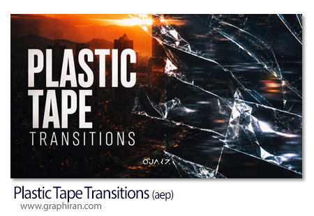 ترانزیشن های افترافکت نوار پلاستیکی Plastic Tape Transitions
