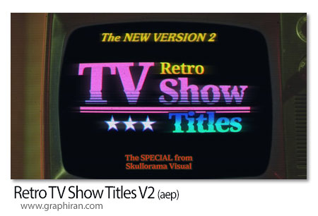 پروژه افترافکت تایتل های برنامه های تلویزیونی قدیمی Retro TV Show Titles V2